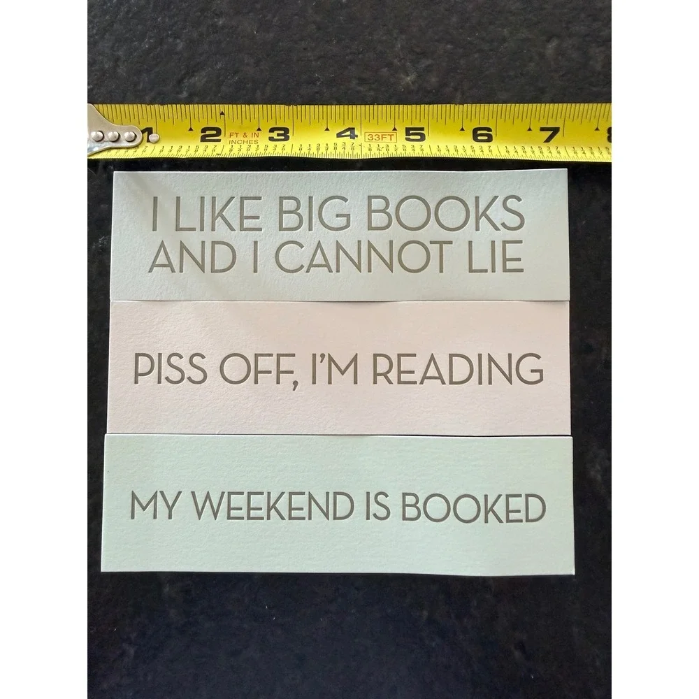 Letterpress PDX Bookmarks Set of 3‎ Funny Sarcastic Book Lover Gift